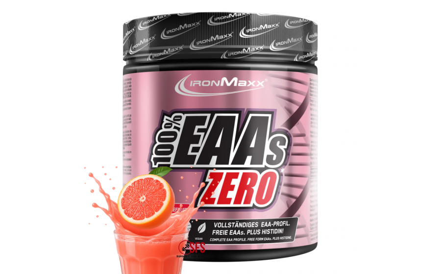 IronMaxx EAAs Zero – Pink Grapefruit – аминокислоты без сахара IronMaxx 100% EAAs Zero 500 г – аминокислоты без сахара, вкус Pi