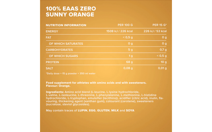 IronMaxx 100% EAAs Zero 500 г – аминокислоты без сахара, вкус Su