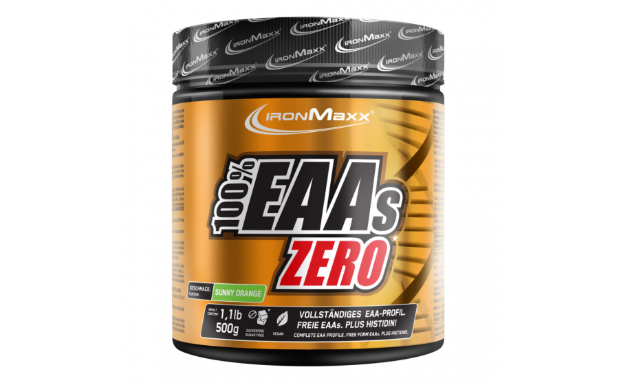 IronMaxx 100% EAAs Zero 500 г – аминокислоты без сахара, вкус Su