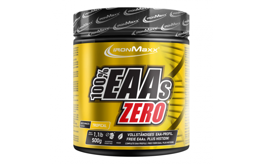 IronMaxx EAAs Zero 500 г – аминокислоты без сахара, вкус Tropica