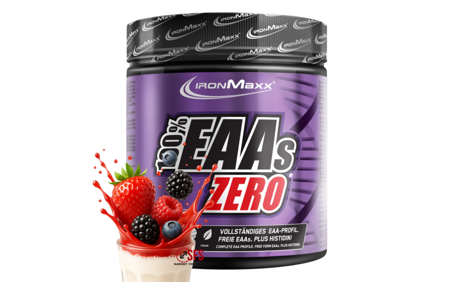 IronMaxx EAAs Zero – Wild Berries – аминокислоты Германия IronMaxx EAAs Zero 500 г – аминокислоты без сахара, вкус Wild Be