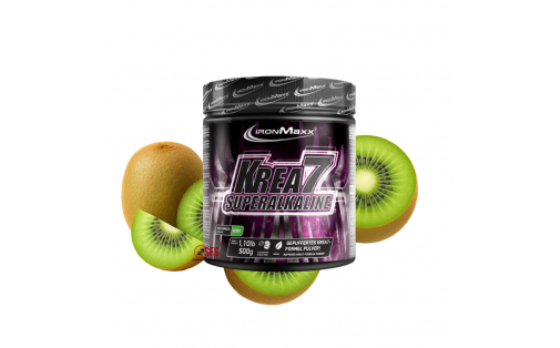 IronMaxx Krea7 Superalkaline Powder – 7 форм креатину, смак ківі