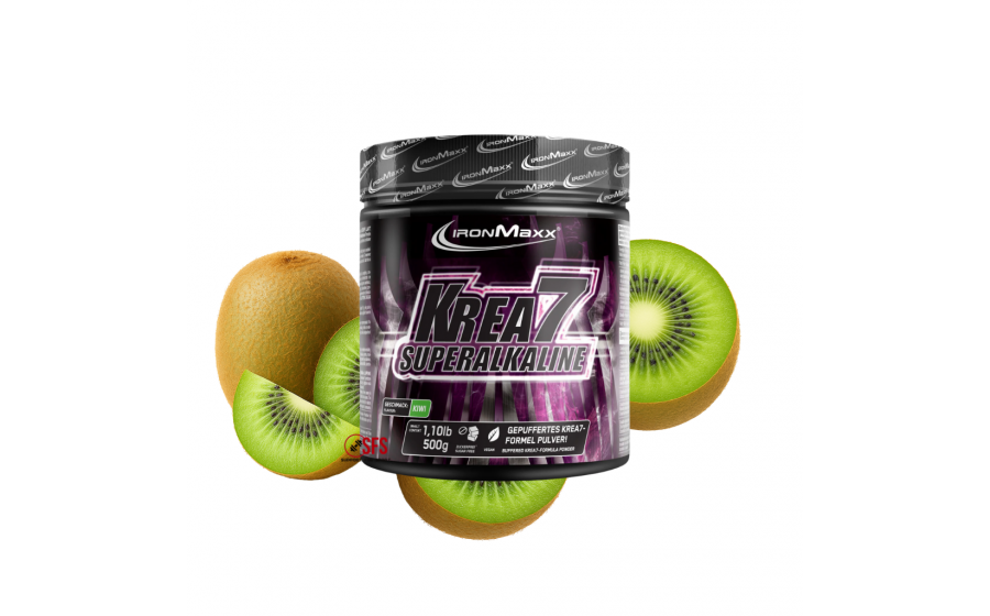 IronMaxx Krea7 Superalkaline Powder – 7 форм креатину, смак ківі