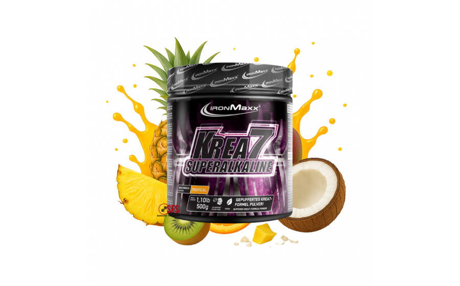 IronMaxx Krea7 Superalkaline Powder – 7 форм креатину, тропічний