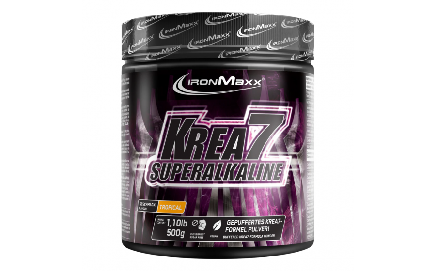IronMaxx Krea7 Superalkaline Powder – 7 форм креатину, тропічний