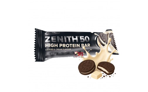 IronMaxx Zenith 50 Protein Bar 45 г – Cookies & Cream; проте