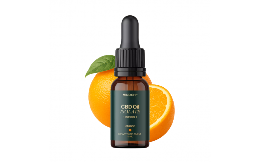 Mind Shi CBD Oil Isolate 3000 mg Orange - 10 ml