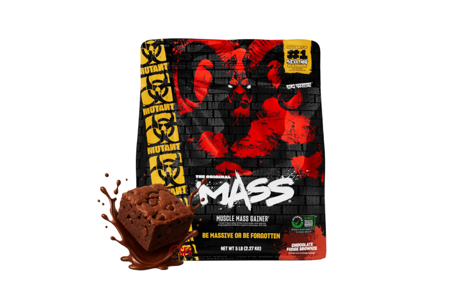 Mutant Mass 2,27 кг Chocolate Fudge Brownie купити Mutant Mass 2,27 кг Chocolate Fudge Brownie — гейнер для набору
