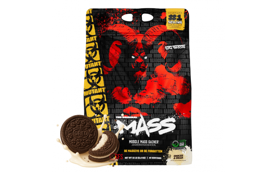 Mutant Mass 6,80 кг Cookies & Cream купити Mutant Mass 6,80 кг Cookies & Cream — гейнер печиво зі сливк