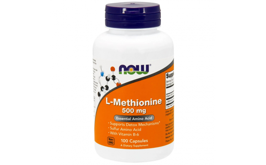 NOW Foods L-Methionine 500 мг 100 капс — амінокислоти, детоксика
