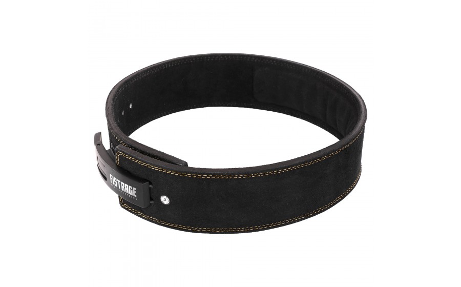 FISTRAGE VL‑8438 leather weightlifting belt 10 cm black FISTRAGE VL‑8438 шкіряний пояс