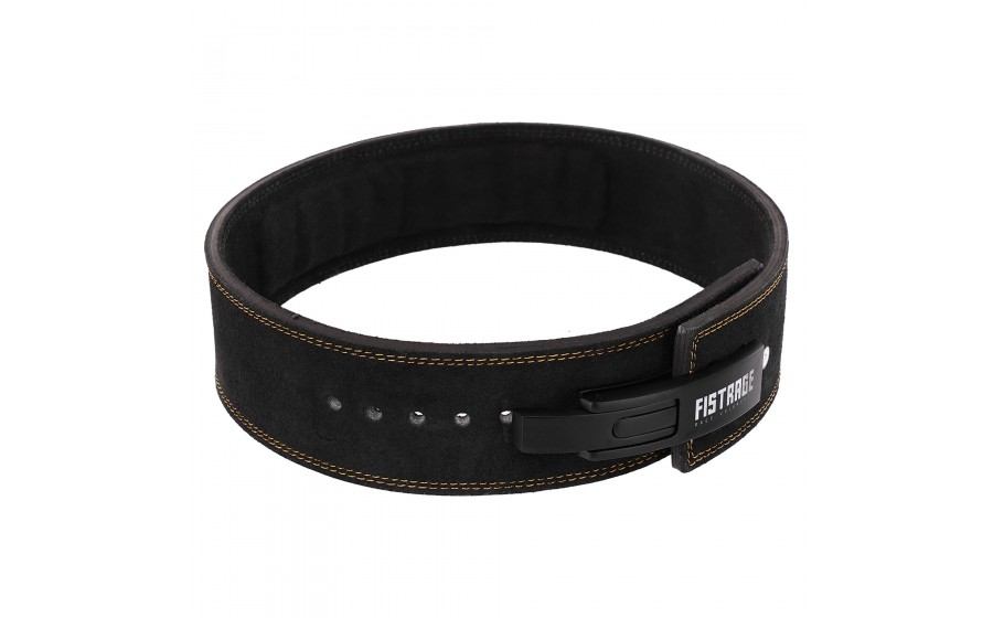 FISTRAGE VL‑8438 leather weightlifting belt 10 cm black FISTRAGE VL‑8438 шкіряний пояс