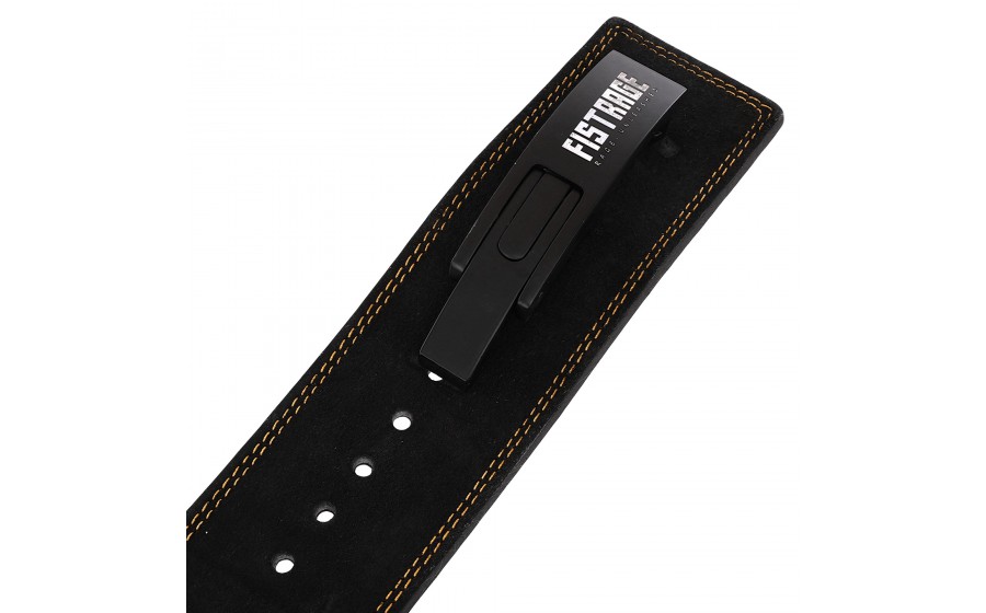 FISTRAGE VL‑8438 leather weightlifting belt 10 cm black FISTRAGE VL‑8438 шкіряний пояс