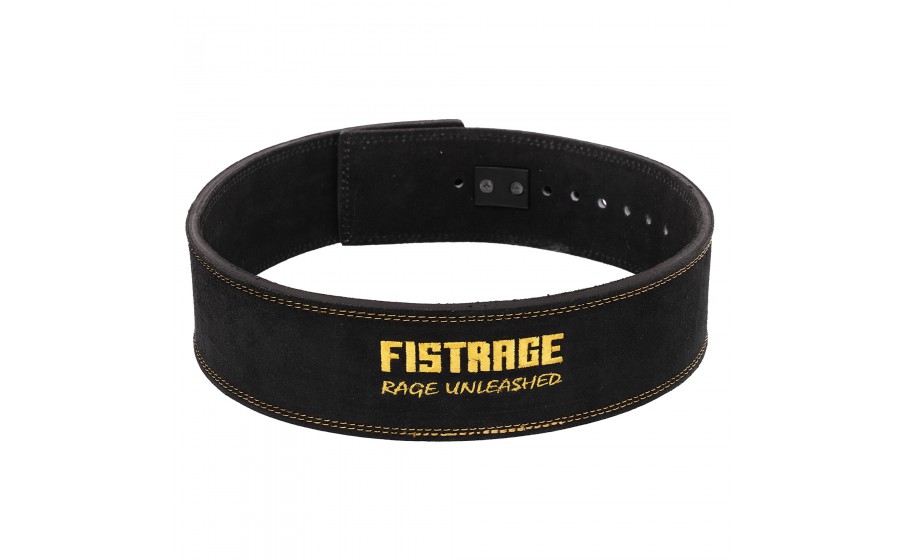 FISTRAGE VL‑8438 leather weightlifting belt 10 cm black FISTRAGE VL‑8438 шкіряний пояс
