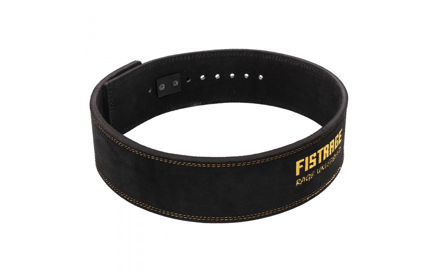 FISTRAGE VL‑8438 leather weightlifting belt 10 cm black FISTRAGE VL‑8438 шкіряний пояс