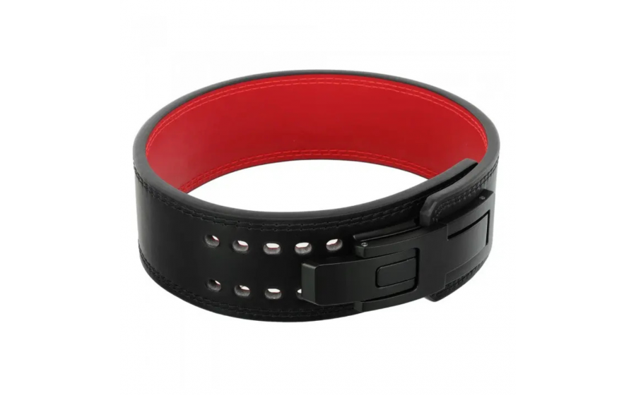 Mdbuddy TA‑3231 leather powerlifting belt Mdbuddy TA‑3231 шкіряний пояс з карабіном 10 см S–XL