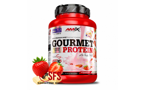 AMIX Gourmet Protein - 1000 g - Strawberry-white choco