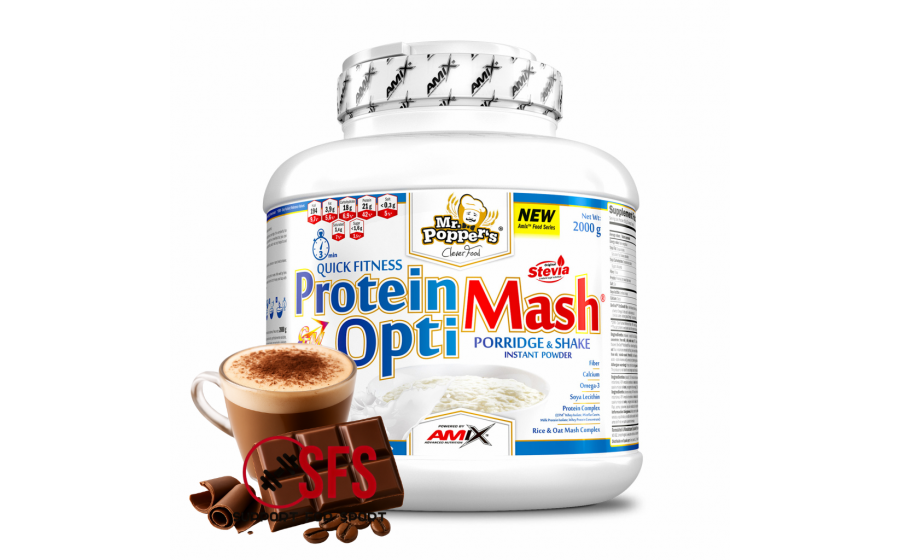 AMIX Mr.Popper´s Protein OptiMash - 2000 g - Moca-choco-coffee