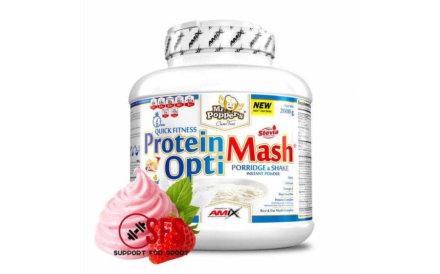 AMIX Mr.Popper´s Protein OptiMash - 2000 g - Strawberry-yogurt AMIX Mr.Popper´s Protein OptiMash - 2000 g - Strawberry-yogurt