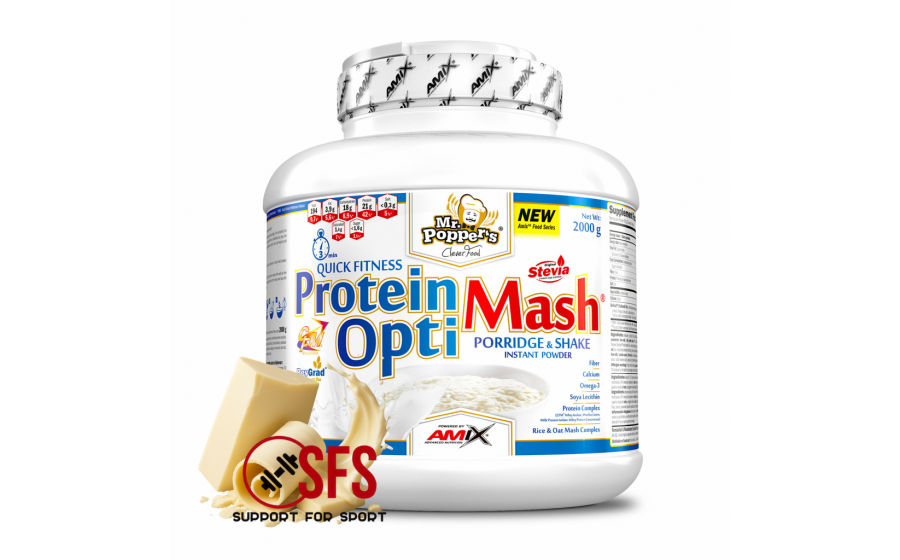 AMIX Mr.Popper´s Protein OptiMash - 2000 g - White chocolate AMIX Mr.Popper´s Protein OptiMash - 2000 g - White chocolate