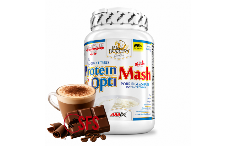 AMIX Mr.Popper´s Protein OptiMash - 600 g - Moca-choco-coffee AMIX Mr.Popper´s Protein OptiMash - 600 g - Moca-choco-coffee