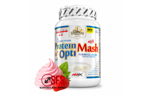 AMIX Mr.Popper´s Protein OptiMash - 600 g - Strawberry-yogurt