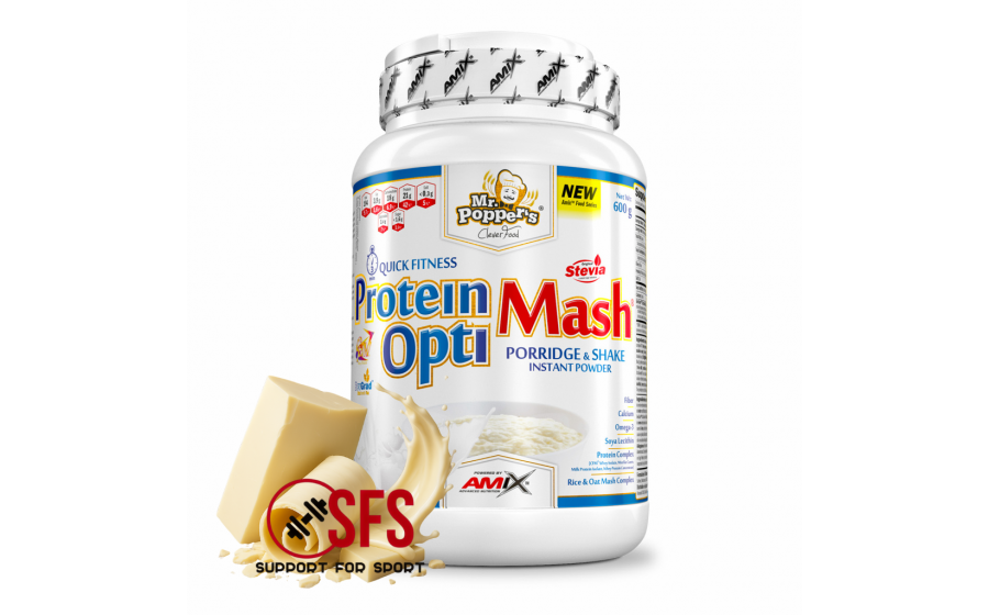 AMIX Mr.Popper´s Protein OptiMash - 600 g - White chocolate AMIX Mr.Popper´s Protein OptiMash - 600 g - White chocolate