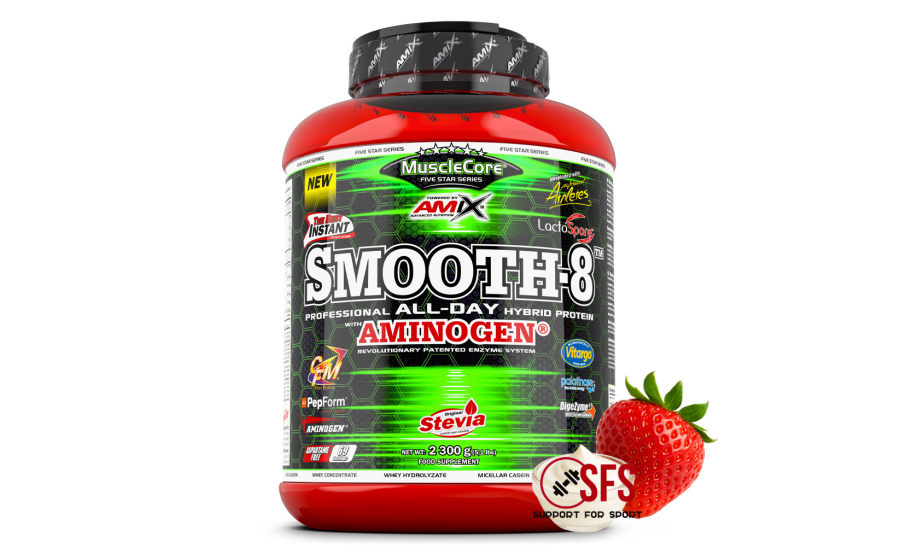 AMIX MuscleCore® Smooth-8 Protein - 2300 g - Strawberry-Yogurt AMIX MuscleCore® Smooth-8 Protein - 2300 g - Strawberry-Yogurt