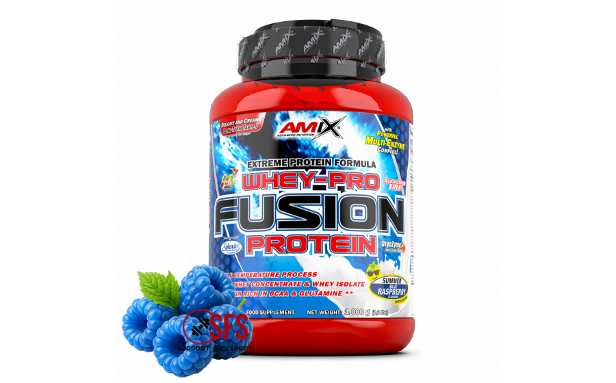AMIX Whey-Pro FUSION - 1000 g - Blue raspberry AMIX Whey-Pro FUSION - 1000 g - Blue raspberry