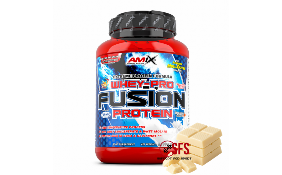AMIX Whey-Pro FUSION - 1000 g - Double White Choco AMIX Whey-Pro FUSION - 1000 g - Double White Choco