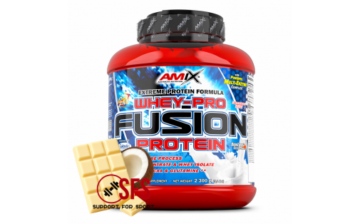 Протеїн AMIX Whey-Pro Fusion шоколад-кокос 2300 г купити