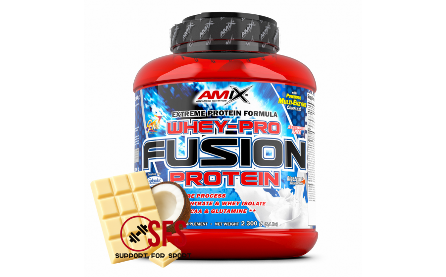 AMIX Whey-Pro Fusion – 2300 г – смак Choco-Coconut – білок з глу Протеїн AMIX Whey-Pro Fusion шоколад-кокос 2300 г купити