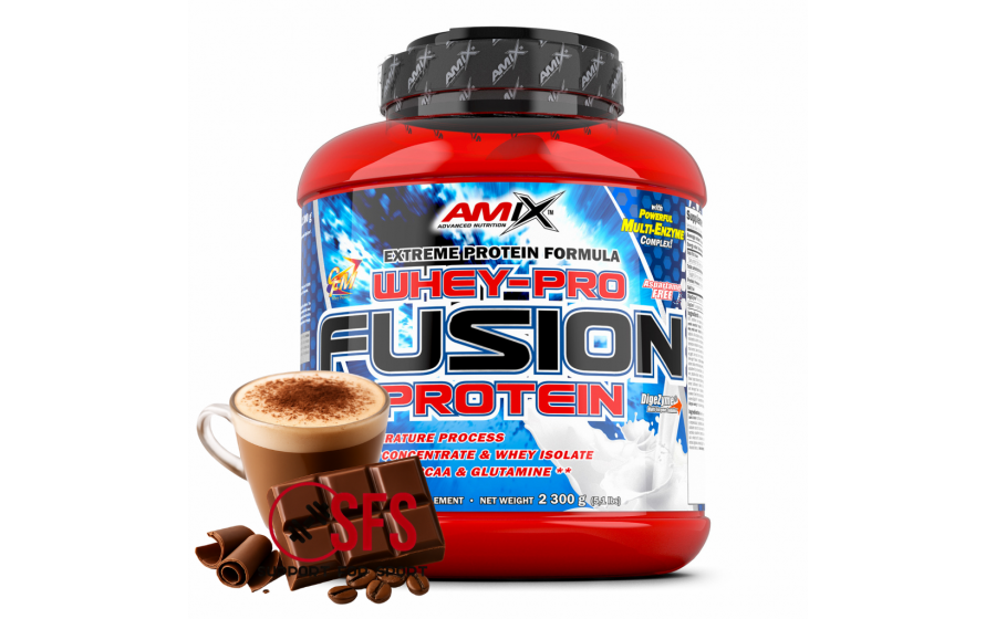 AMIX Whey-Pro Fusion – 2300 г – смак Moca-Choco-Coffee – білок з AMIX Whey-Pro Fusion мокко шоколад кава 2300 г купити протеїн