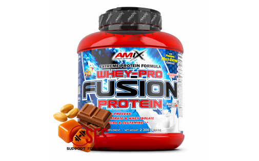 AMIX Whey-Pro Fusion арахіс шоколад карамель 2300 г купити