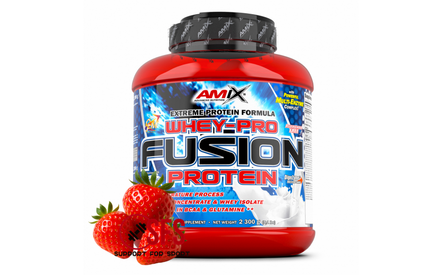 AMIX Whey-Pro Fusion полуниця 2300 г протеїн купити