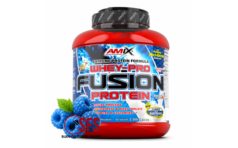 AMIX Whey-Pro Fusion – 2300 г – смак Голуба малина – літній прот AMIX Whey-Pro Fusion Голуба малина 2300 г купити