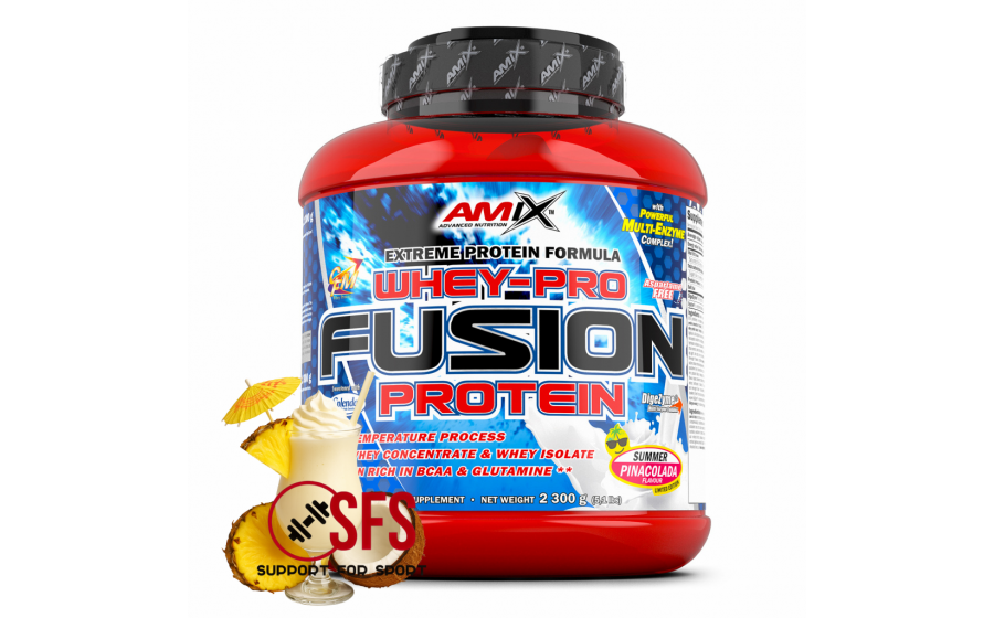 AMIX Whey-Pro Fusion – 2300 г – смак Pina Colada – літній протеї AMIX Whey-Pro Fusion Піна Колада 2300 г купити