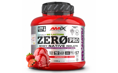 AMIX ZeroPro Protein - 2000 g Strawberry Ice-cream