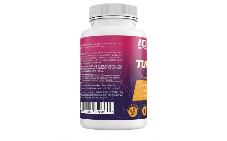 10X Nutrition Turmeric & Ginger Anti‑Inflammatory Capsules 6 10X Nutrition Turmeric Root with Ginger — 60 вегетаріанських кап