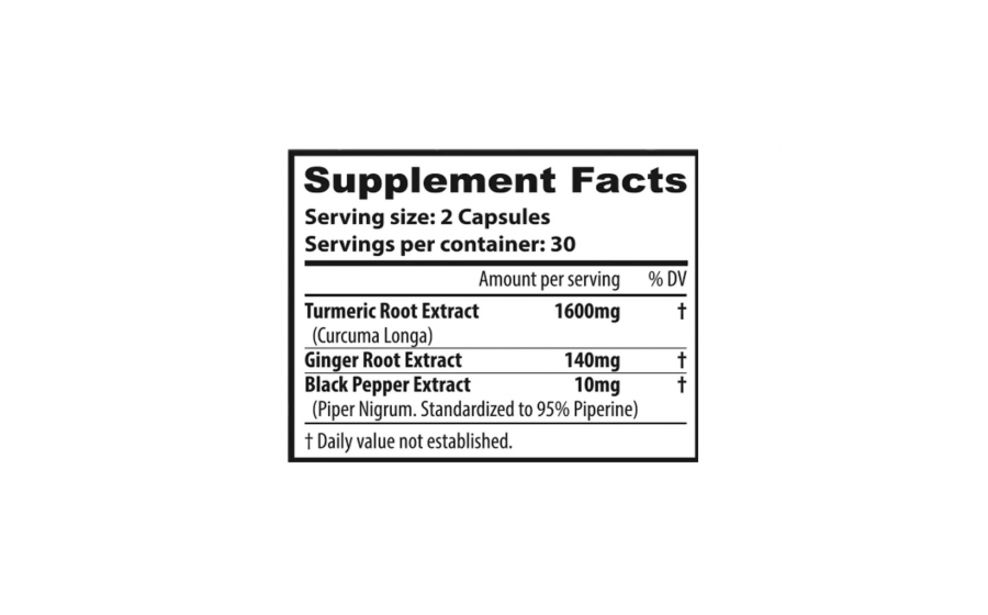 10X Nutrition Turmeric & Ginger Anti‑Inflammatory Capsules 6 10X Nutrition Turmeric Root with Ginger — 60 вегетаріанських кап