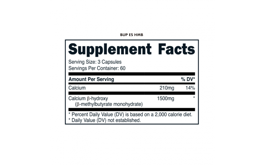 Bucked Up HMB 1500 mg 180 Capsules Bucked Up Essentials HMB 1500 mg — 180 капсул, підтримка м’язів