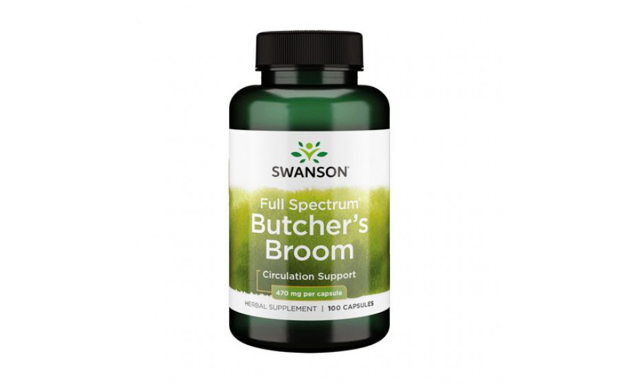 Swanson Butcher’s Broom 470 мг — покращення венозного тонусу Swanson Butcher’s Broom 470 мг — капсули для вен та кровообігу