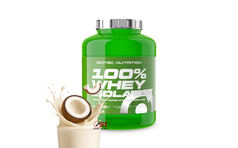 Scitec Whey Isolate – кокосовий смак, 1816 г Scitec Nutrition 100% Whey Isolate 1816 g – порошковий протеїн з