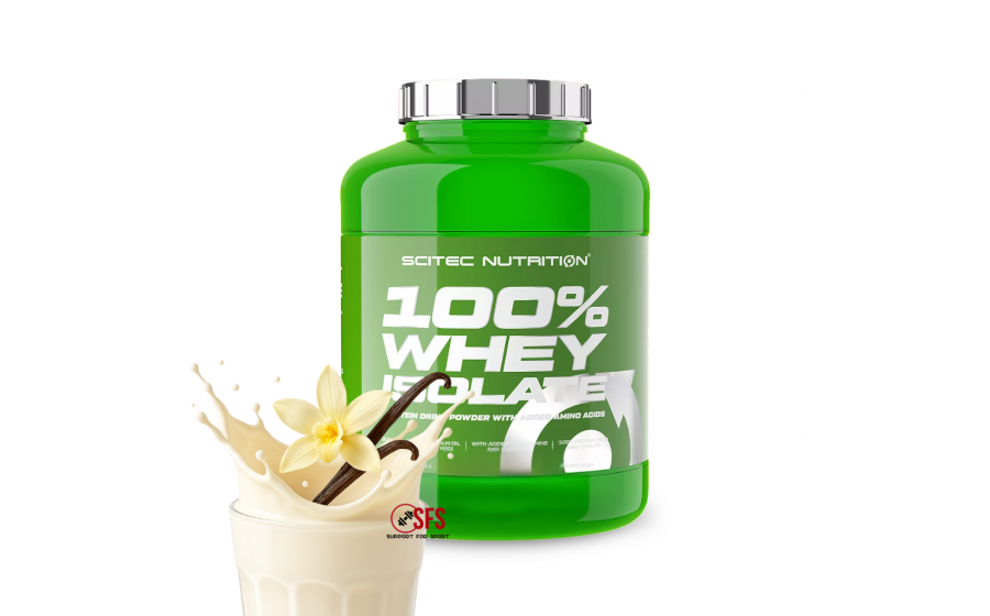 Scitec Nutrition 100% Whey Isolate – Vanilla, 1816 г Scitec, протеїн, ізолят, ваніль, vanilla, білок, спорт, сушка, 1