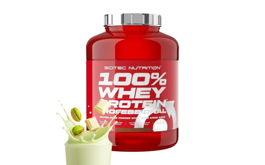 Scitec Nutrition 100% Whey Protein Professional (2,3 kg, pistachio white chocolate)