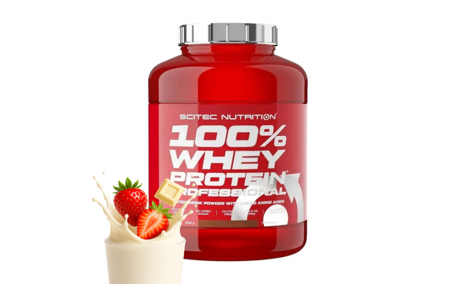 Scitec Nutrition 100% Whey Protein Professional (2,3 kg, strawberry white chocolate)