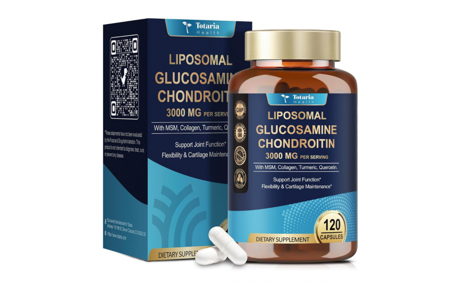 Liposomal Glucosamine Chondroitin — відновлення та захист суглоб Totaria Liposomal Glucosamine Chondroitin 3000 мг — капсули для
