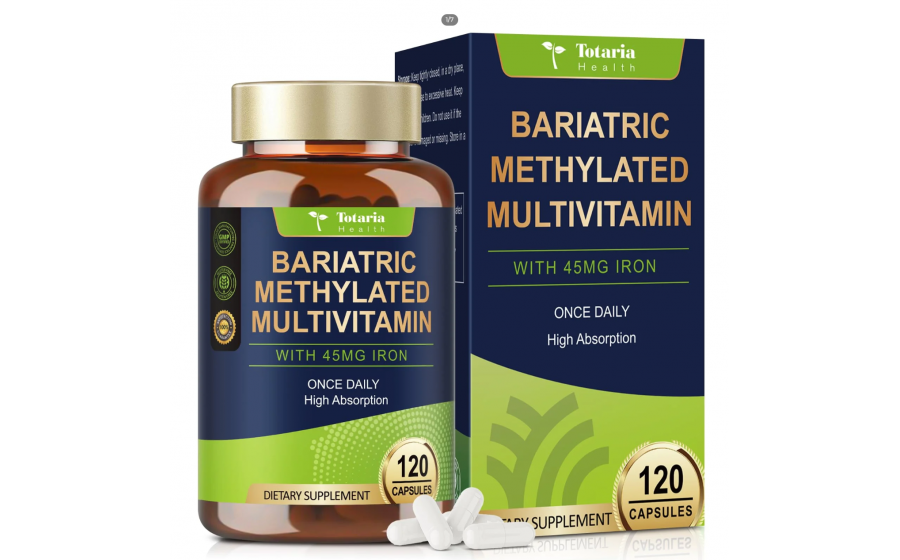 Totaria Health Bariatric Methylated Multivitamin with 45 mg Iron 120 caps