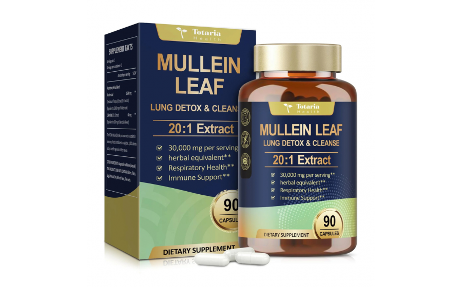 Totaria Mullein Leaf — 90 капсул для підтримки легень