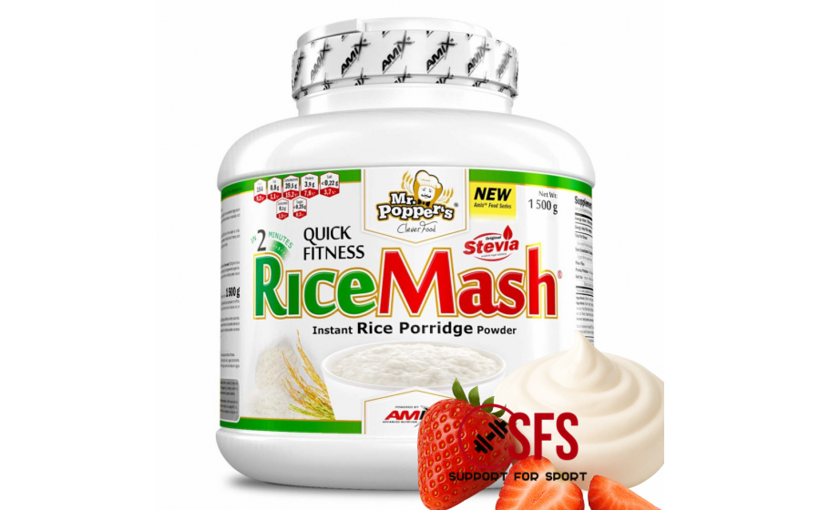 AMIX Mr. Popper´s RiceMash 1500 g Strawberry Yoghurt AMIX Mr. Popper´s RiceMash 1500 g Strawberry Yoghurt